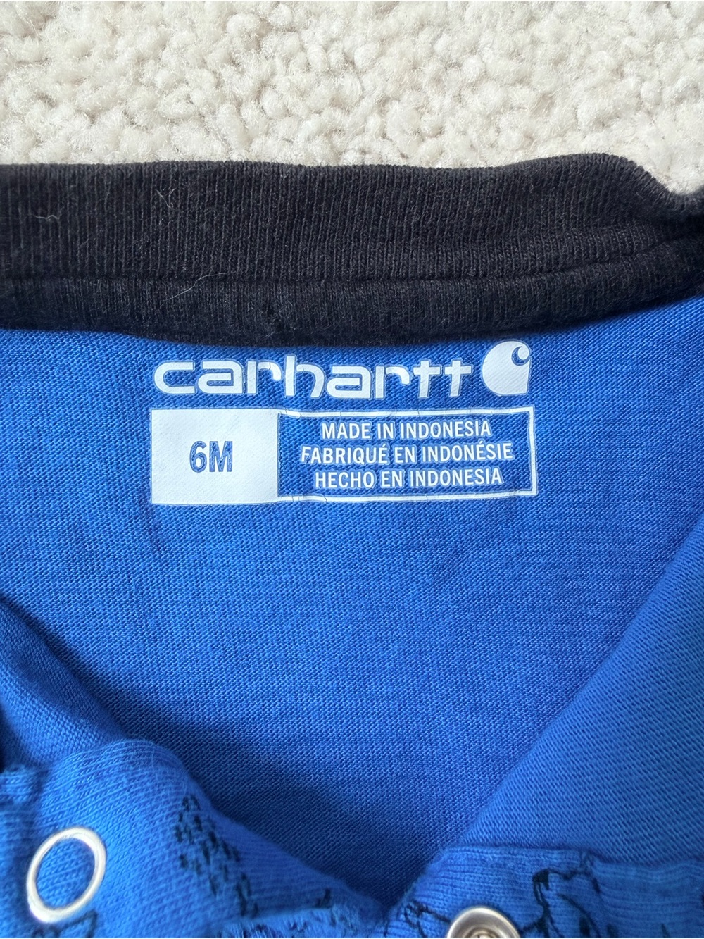 Carhartt Royal Blue One-Piece Bodysuit with Black Trim - Picture 6 of 9